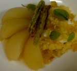 First draft of pear dessert.